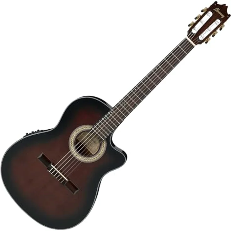 Ibanez GA35TCE-DVS, Konzertgitarre Thinline mit Cutaway, Fichtendecke, Sapele Boden und Zargen, Palisander Griffbrett, inkl. Ibanez Under Saddle Pickup, Farbe: DVS Dark Violin Sunburst High Gloss – Bild 1