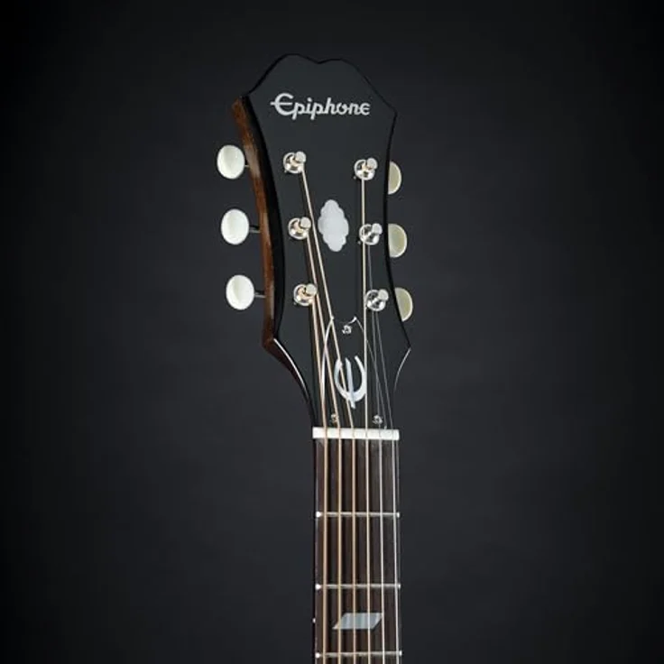 Epiphone Masterbilt Texan Faded Cherry, Westerngitarre mit massiver Sitka-Fichtendecke und Fishman Sonitone Tonabnehmer, Hochglanz Faded Cherry – Bild 4