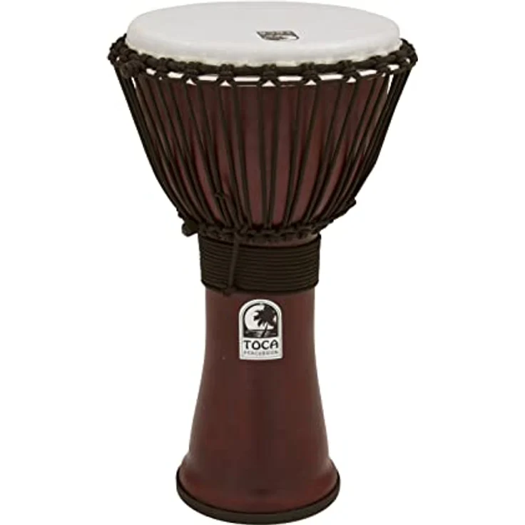 Toca SFDMX-12BM 12" Freestyle Djembe, Kunststoffkessel mit mechanischem Fellspannsystem, Farbe Black Mamba – Bild 2