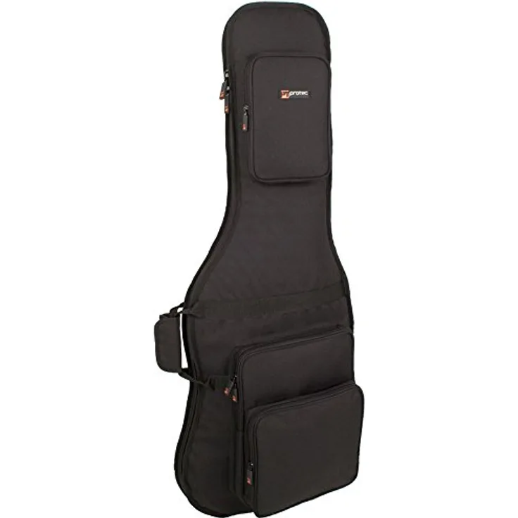 Protec Deluxe E-Guitar Gig Bag CF-234, Gitarrentasche aus 1000 denier Nylon, wasser- und abriebfest, 25mm Polsterung, Schwarz