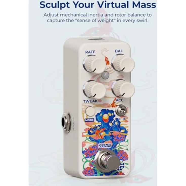 Klowra Whorl Dynamic Rotary, digitales Rotary-Speaker-Pedal mit 3D-Doppler-Effekt und drei Cabinet-Voicings, schwarz – Bild 3
