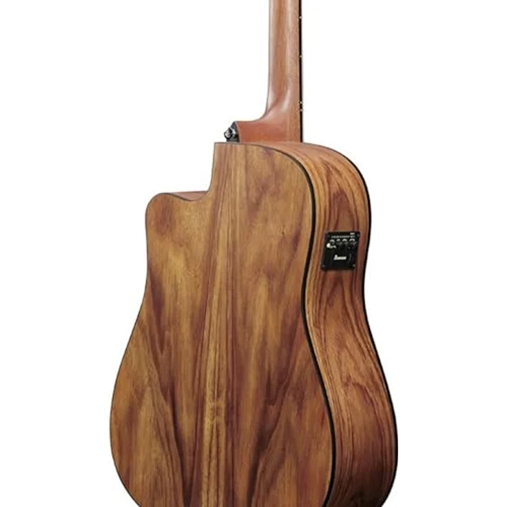 Ibanez V Akustikgitarre 6-String mit White Siris Deck und Nandu-Holzgriffbrett, Open Pore Brown, mit Ibanez Undersaddle Pickup und AEQ-2T Vorverstärker – Bild 4