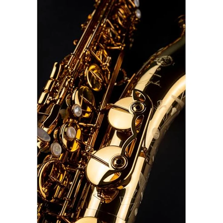 Selmer Signature Tenor Sax SE-TSIL, Bb Tenorsaxophon in Goldlack mit Art-Déco-Gravur, einstellbarer S-Bogen und hochwertigem Zubehör – Bild 2
