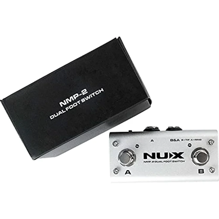 Nux NMP-2 Footswitch, Doppelfußschalter mit 3 Modi (Open, Close, Latch), kompatibel mit Verstärkern und Keyboards, 9VDC Anschluss – Bild 4