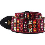Dunlop Jimi Hendrix Strap Festival, Gitarrengurt mit originalem Woodstock-Design, Länge 85-150 cm, Breite 5 cm
