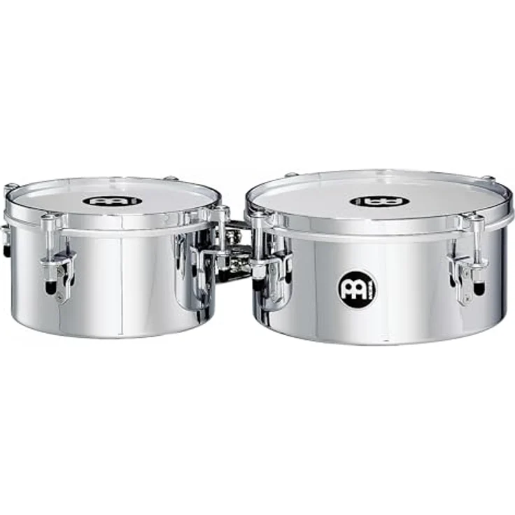 Meinl Percussion Drummer Series Timbales, 2 verchromte Stahl-Trommeln mit 8 und 10 Zoll, inkl. Halterung und Zubehör – Bild 1