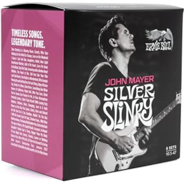 Ernie Ball Silver Slinky John Mayer, 6-Saiter E-Gitarrensaiten Set, Nickel Wound, Stärken 010.5-047 – Bild 2