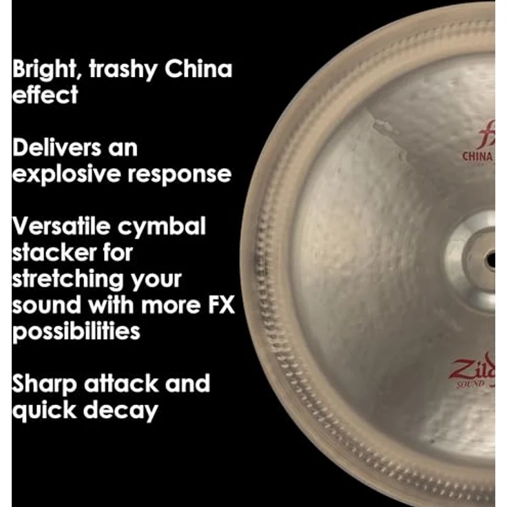 Zildjian 18" FX China Trash, Schlagzeugbecken mit hellem, explosivem Sound und kurzer Ausklingzeit, brillant – Bild 4