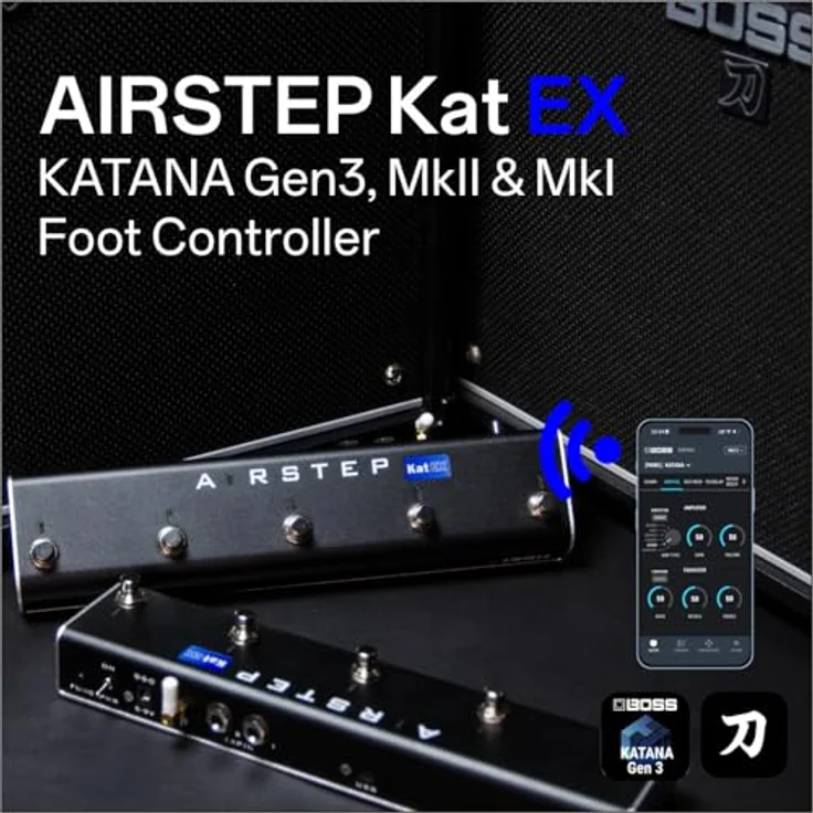 Xsonic Airstep Kat EX Edition, Wireless Fußschalter für Boss Katana mit 15 Stunden Akkulaufzeit, Bluetooth & USB-C – Bild 2