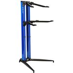 STAY MUSIC STAY Klavierständer, 2 Etagen aus Aluminium, höhenverstellbar bis 1150 mm, Blau