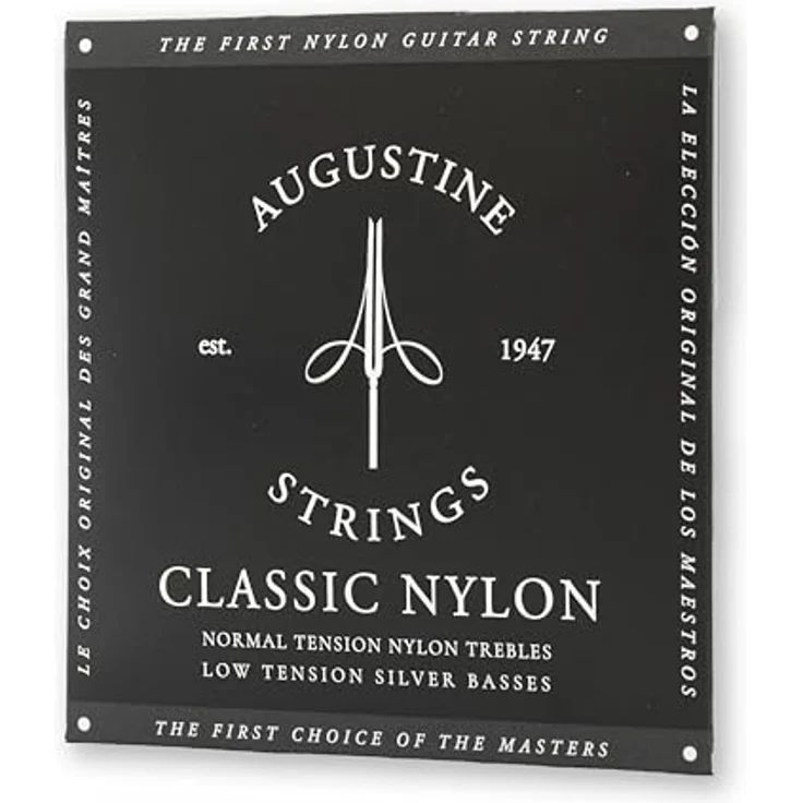 AUGUSTINE Gitarrensaiten 3er-Pack Klassisch Schwarz, schwache Saitenspannung, Nylon und versilberte Basssaiten – Bild 2
