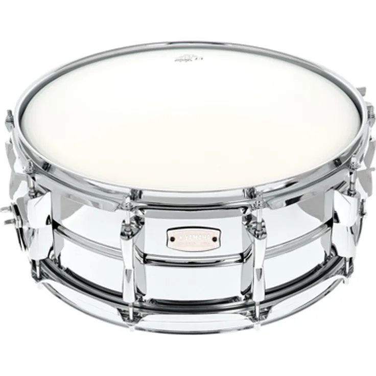 Yamaha Stage Custom 14"x5,5" Snare, Stahlkessel mit 1mm Dicke, verchromte Hardware, 45° Kesselgratung, 1,5mm Triple Flange Spannreifen, Remo UT Felle