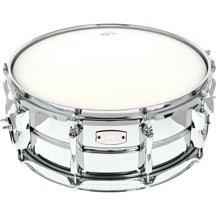 Yamaha Stage Custom 14"x5,5" Snare, Stahlkessel mit 1mm Dicke, verchromte Hardware, 45° Kesselgratung, 1,5mm Triple Flange Spannreifen, Remo UT Felle