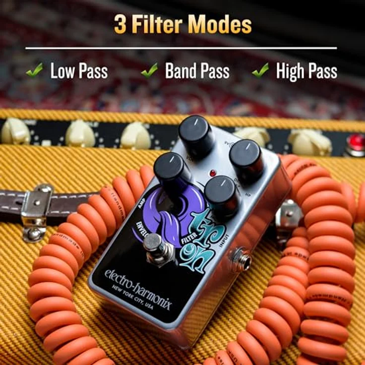 Electro Harmonix Nano Q-Tron Envelope Filter, Effektpedal für E-Gitarre & Bass mit 3 Schaltbaren Modi und Q-Control – Bild 8