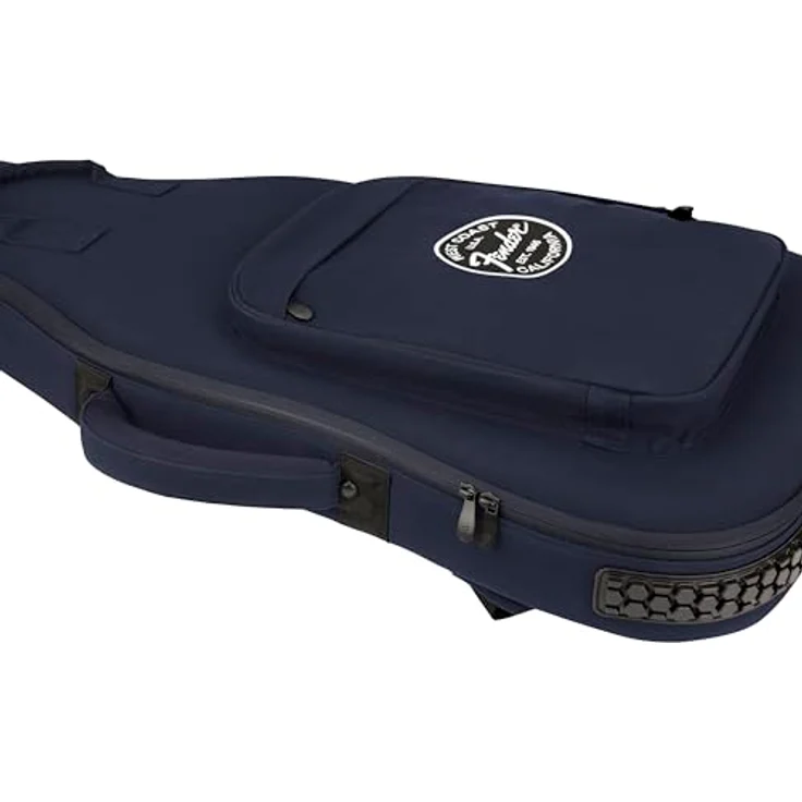 Fender Troubadour Electric Guitar Gigbag, gewachstes Polyestersegeltuch mit 25mm Polsterung, Navy color – Bild 7