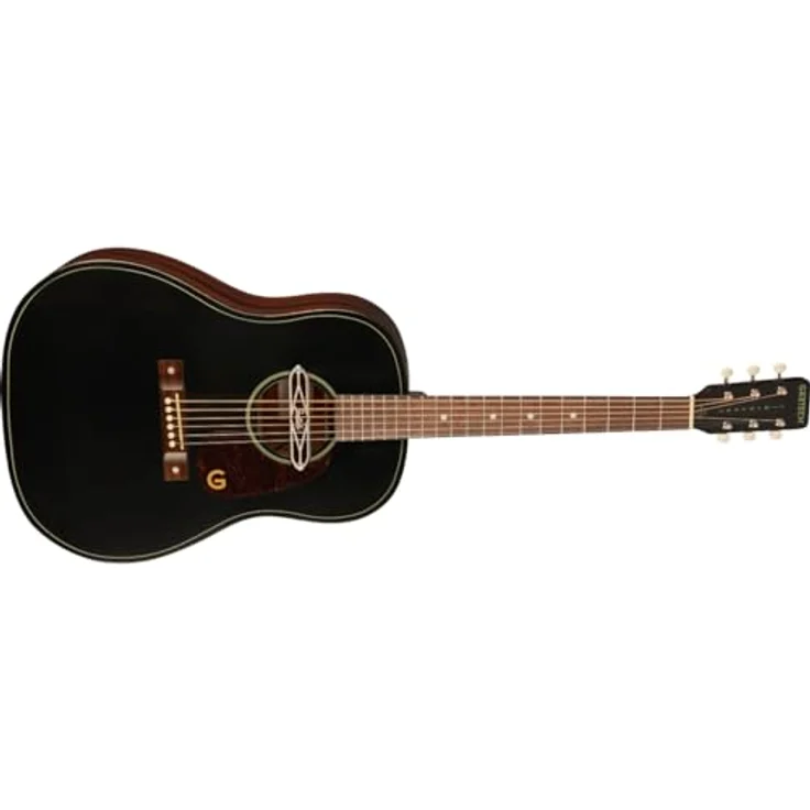 Gretsch JD Dread DELTO TSPG BLKT, Dreadnought-Westerngitarre mit schwarzer Decke, laminiertem Sapele-Boden und Zargen, Walnussgriffbrett, Gretsch Deltoluxe Tonabnehmer – Bild 4