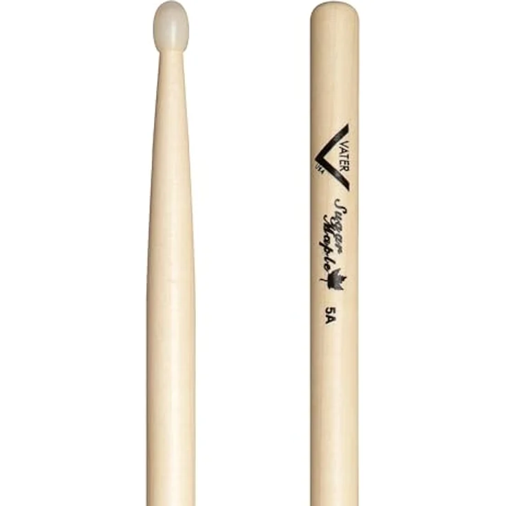 Vater Sugar Maple 5A Nylon, Drumsticks aus Sugar Maple Holz mit ovalem Nylon Kopf, 16" Länge, 0,570" Durchmesser – Bild 1