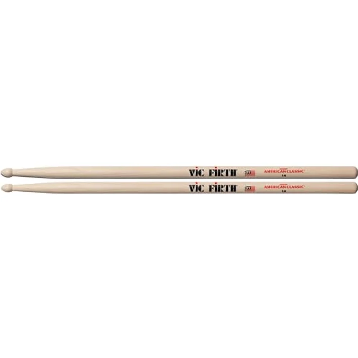Vic Firth 1A American Classic Hickory, Drumsticks mit medium-tränchenförmigem Holz Kopf, 427mm lang, 14,7mm Durchmesser – Bild 3