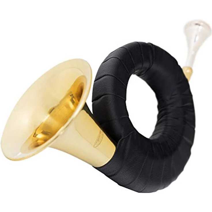Classic Cantabile Brass Taschenjagdhorn, Bb-Stimmung, Messing mit Klarlack, inklusive Velour-Tasche und Mundstück, 80mm Schallbecher – Bild 2