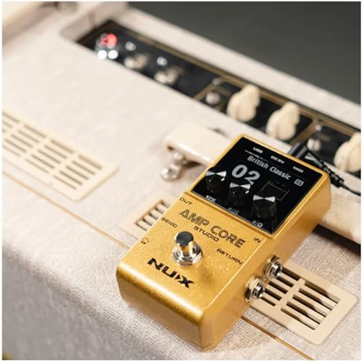 Nux Amp Core Studio, Amp Modeler und IR-Loader Effektpedal mit 26 Verstärkermodellen, 33 integrierten IRs und 12 benutzerdefinierten Slots, ultra-niedrige Latenz, Rauschunterdrückung und EQ-Funktionen – Bild 7