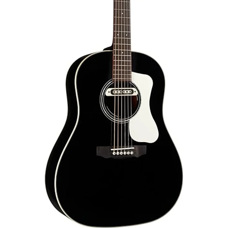 Guild DS-240E Black, Slope Shoulder Dreadnought Westerngitarre mit Sitka Fichte Decke und DeArmond Tonabnehmer, schwarz – Bild 5
