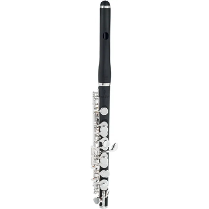 Pearl Flutes PFP-105E Piccolo Flöte, Grenaditte Korpus und Kopfstück, versilberte Neusilber Mechanik, E-Mechanik, inkl. Zubehör und Koffer