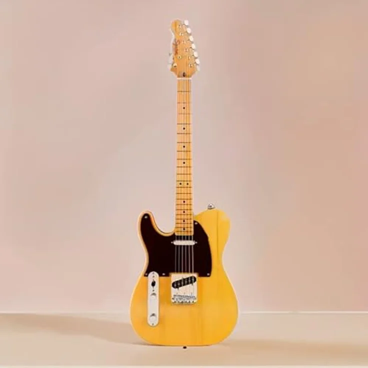 Squier Classic Vibe 50s Tele LH MN BB, Linkshänder Telecaster E-Gitarre, Butterscotch Blonde, Ahornhals, Fender Designed Alnico Single-Coil Tonabnehmer – Bild 2