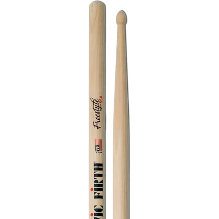 Vic Firth 55A American Concept Freestyle, Hickory Drumsticks mit vergrößertem Sweet Spot, 43,2 cm Länge, 14,8 mm Durchmesser