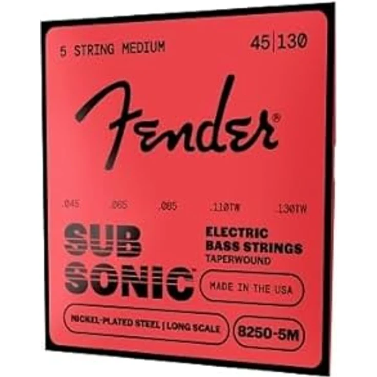 Fender 8250 Bass Strings, Nickel Plated Steel Taper Wound, Long Scale, Gauges .045-.130, 5er Set – Bild 4