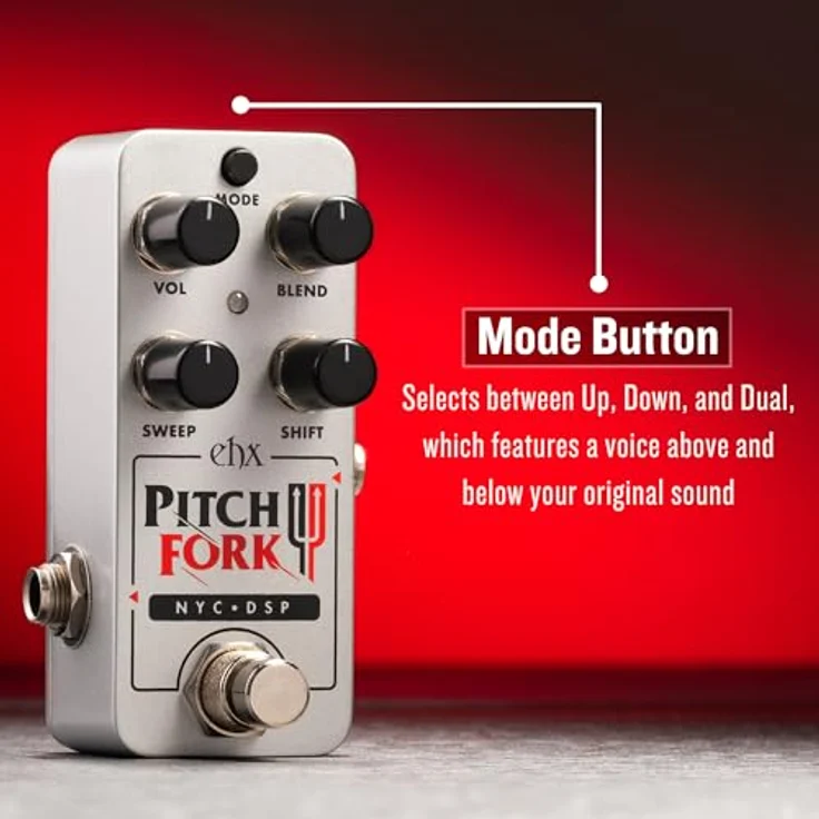 Electro Harmonix Pico Pitch Fork, Polyphonic Pitch Shifter für E-Gitarre mit 30 Pitch-Shift Optionen, inkl. Netzadapter – Bild 8