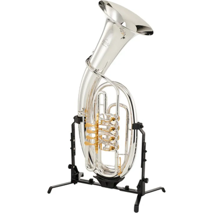 Miraphone 47WL4 11020 E10 Bb-Tenorhorn, 4 Ventile, versilbert, goldmessing Mundrohr, 270 mm Schallbecher, 3,35 kg