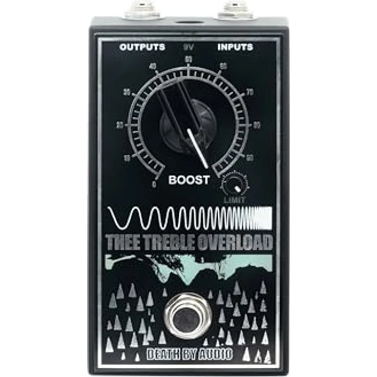 Death by Audio Thee Treble Overload Booster, Effektpedal mit 60dB Treble Boost, gepuffertem Bypass, Metallgehäuse, hergestellt in U.S.A. – Bild 2