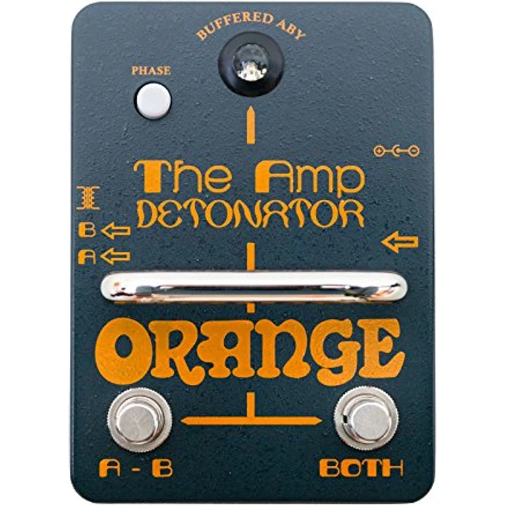 Orange Amp Detonator, ABY Pedal zum Umschalten zwischen zwei Verstärkern, mit gepufferten Ausgängen und galvanischer Trennung, schwarz – Bild 1