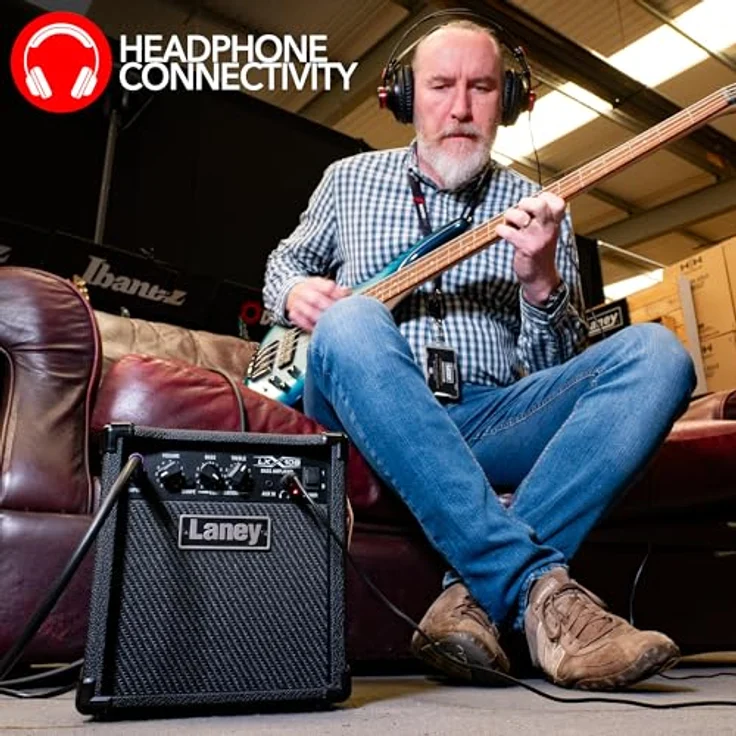 Laney LXB Series LX10B, Bass Guitar Combo Amp mit 10W Leistung und 5 Zoll Woofer, schwarz/red – Bild 4