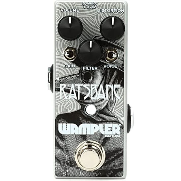 Wampler Ratsbane Overdrive/Distortion, Effektpedal für E-Gitarre mit dreistufigem Gain-Regler und zwei Voicing-Optionen – Bild 2
