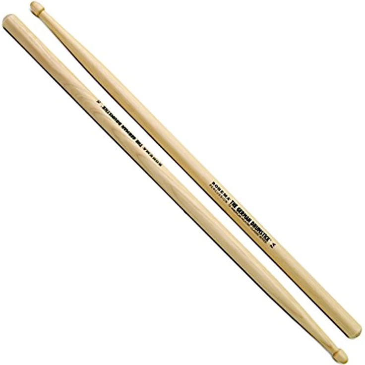 Rohema 7A Hickory Drumsticks, lackiert, 395mm Länge, 13,8mm Durchmesser, Made in Germany – Bild 4