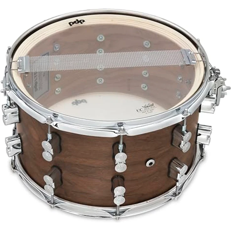 DW PDP 14"x08" Walnut Snare, 20-lagiger Ahornkessel mit Walnussholz-Finish, chrom Hardware, matt lackiert – Bild 5