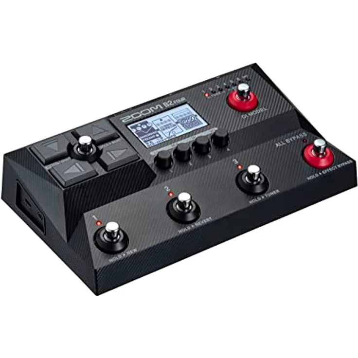 Zoom B2 FOUR, Bass Multi-Effektpedal mit Amp- und DI-Emulation, Looper und Rhythmusmaschine, für Bühne und Recording – Bild 2