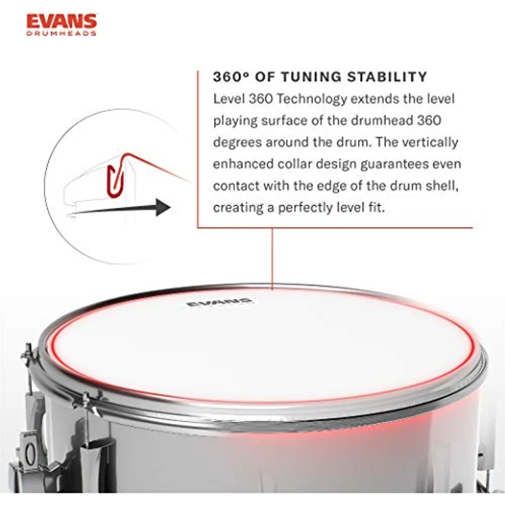 Evans 10" G1 Coated Tom, einlagiges Schlagfell mit warmem Sustain für Live, Studio, Jazz, Fusion und Latin, weiß – Bild 5
