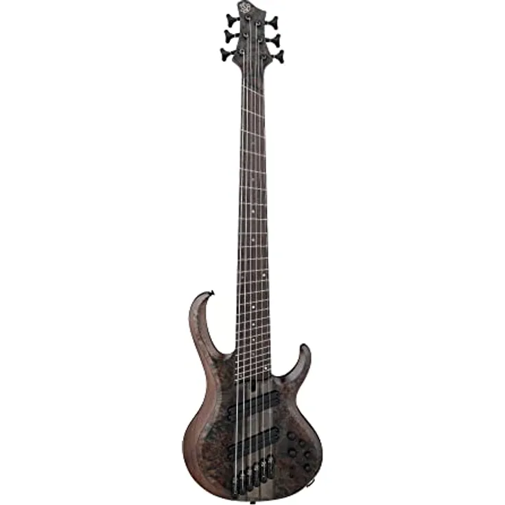 Ibanez BTB806MS-TGF, 6-saitiger Multiscale E-Bass mit Ahorn/Walnus-Hals, Transparent Gray Flat