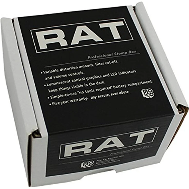Proco Rat 2 Distortion, Effektpedal für vielseitige Distortion-Sounds, kompakte Bauweise, 89 x 103 x 73 mm, 794 g – Bild 6