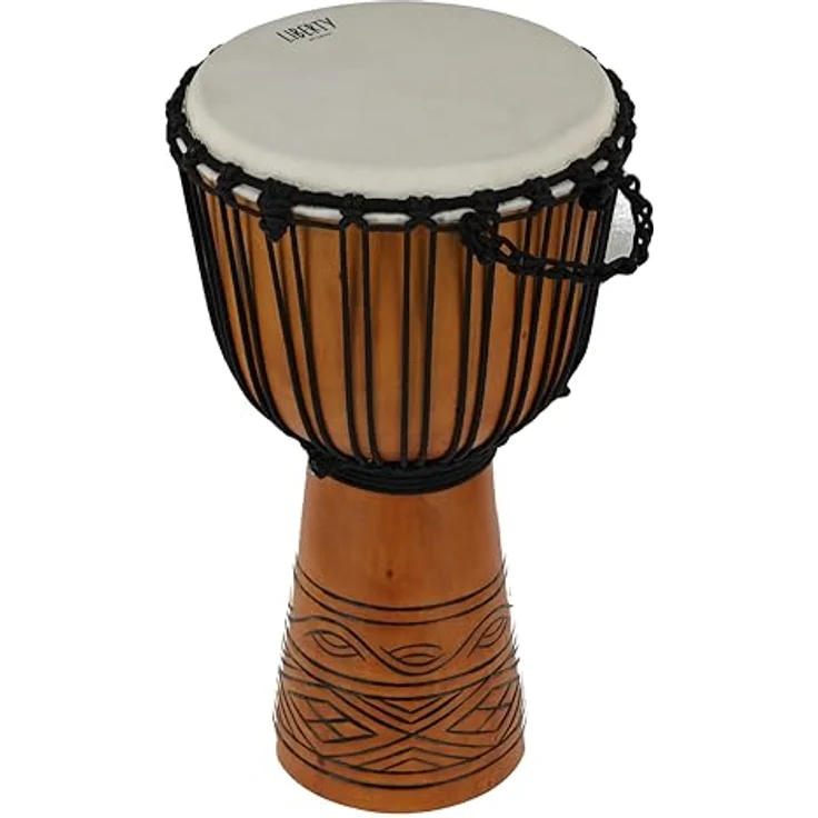 GEWA Liberty Djembé Urban Series, Korpus aus Mahagoni, Durchmesser 13" (33 cm), Höhe 25" (63,5 cm), 24 Rope Runners, authentischer Klang mit Ziegenfell – Bild 2