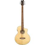 Ortega D7CE-5 Deep, 5-Saiter Akustikbass mit Fichtendecke, Mahagoniboden und Walnusshals, Cutaway, Preamp mit Stimmgerät