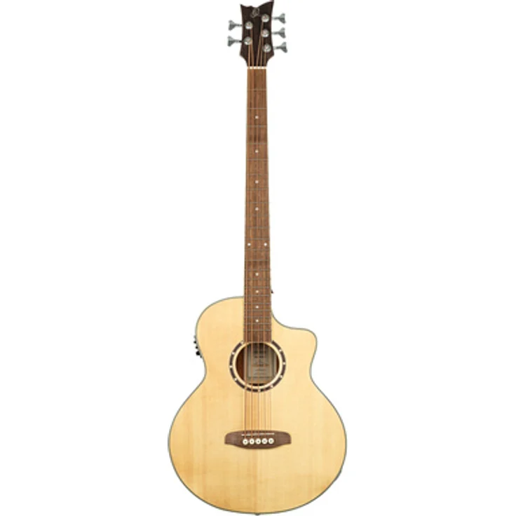 Ortega D7CE-5 Deep, 5-Saiter Akustikbass mit Fichtendecke, Mahagoniboden und Walnusshals, Cutaway, Preamp mit Stimmgerät