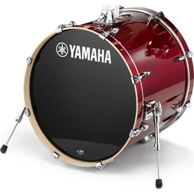 Yamaha Stage Custom 22"x17" Bass Drum, 100% Birkenholzkessel, hochglanzlackiert, Cranberry Red (CR)