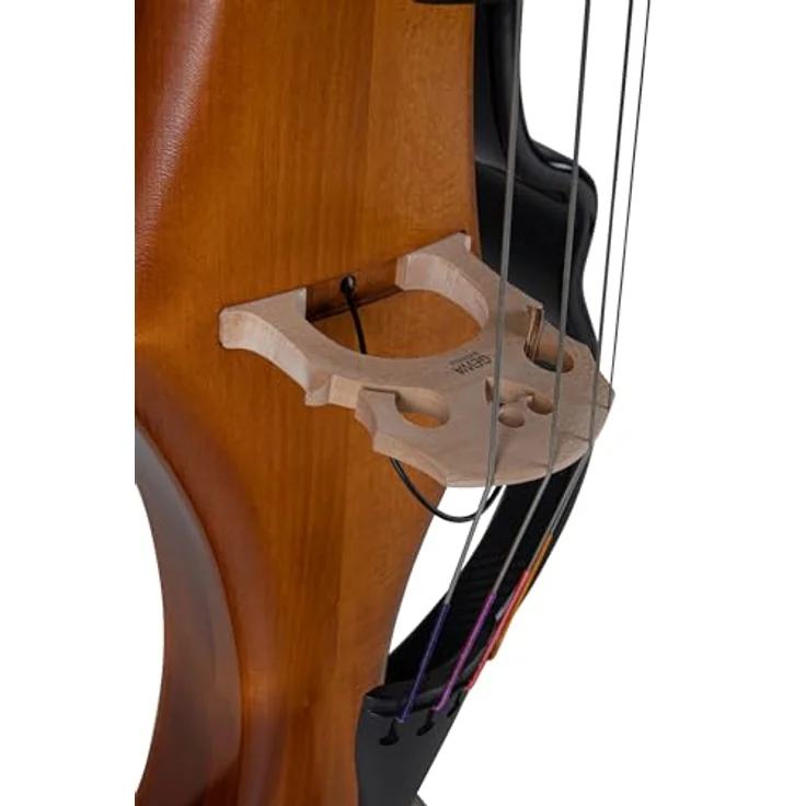 Gewa Novita 3.0 Electric Cello GB, E-Cello mit Spirituslackierung, Korpus aus Linde, Bodenplatte aus Ahorn, goldbraun – Bild 4
