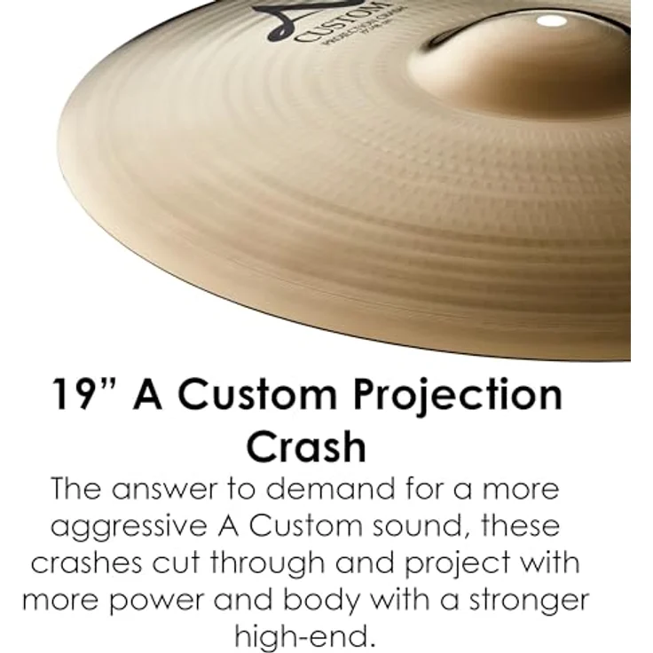 Zildjian 19" A-Custom Projection Crash, Schlagzeugbecken mit brillantem Finish, hohe Power und starkes Sustain – Bild 3