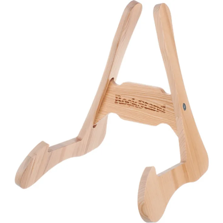 Rockstand Wood A-Frame Stand Natural, Gitarrenständer aus massivem Eschenholz, geeignet für Akustikgitarren und Bässe, Natural Oak Oberfläche, inklusive Filz- und Gummiapplikationen