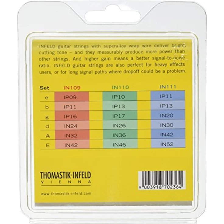 Thomastik IN110, E-Gitarren Saiten, INFIELD Series, 010-046, Superalloy Roundwound – Bild 2