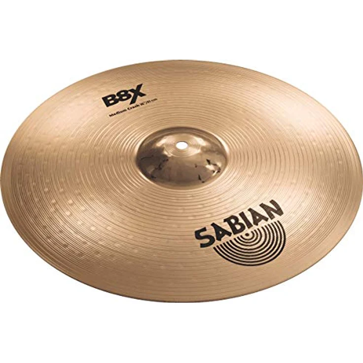 Sabian 16" B8X Medium Crash, B8 Bronze Schlagzeugbecken mit gehämmerter Glocke, natural Finish – Bild 1